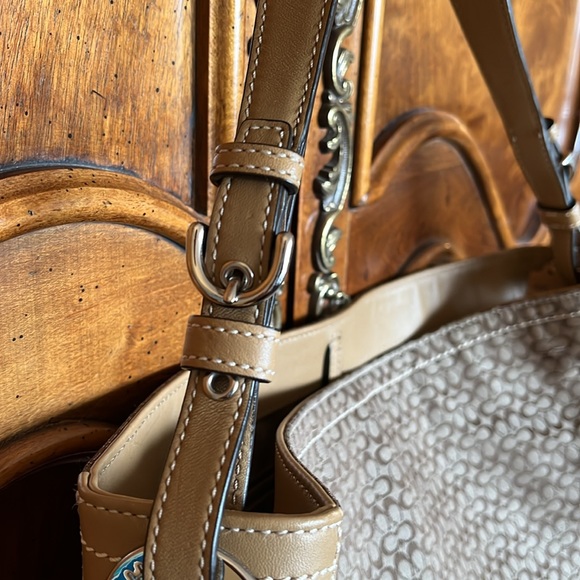 Coach suede, leather, and canvas Hobo  with silver accents in like new - Picture 12 of 14